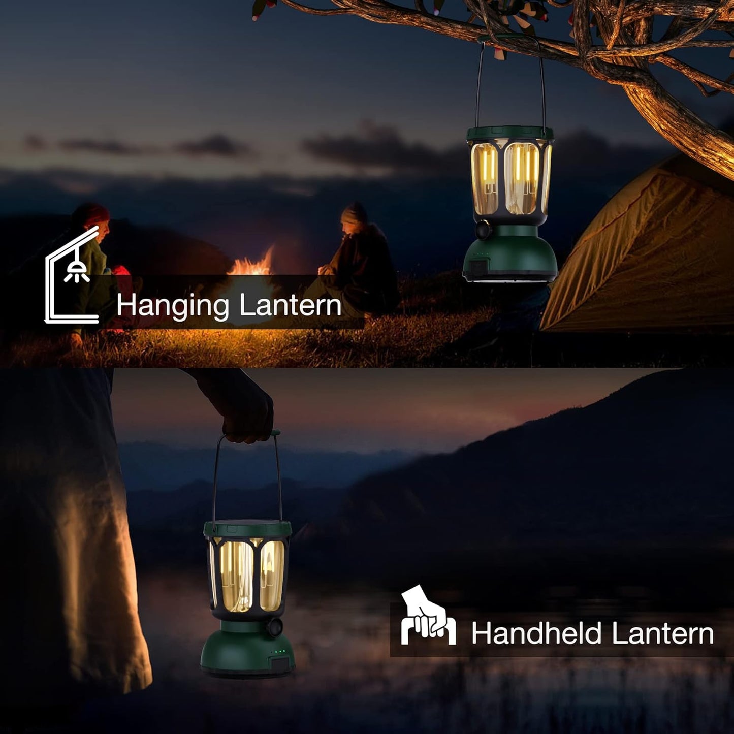 WildsHavens Solar-Powered Camping Lantern