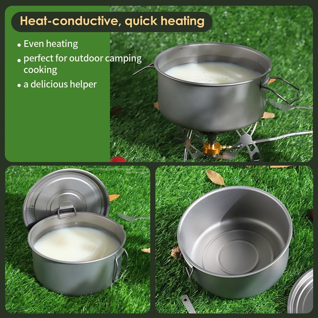 WildsHavens Titanium Camp Cookware Set