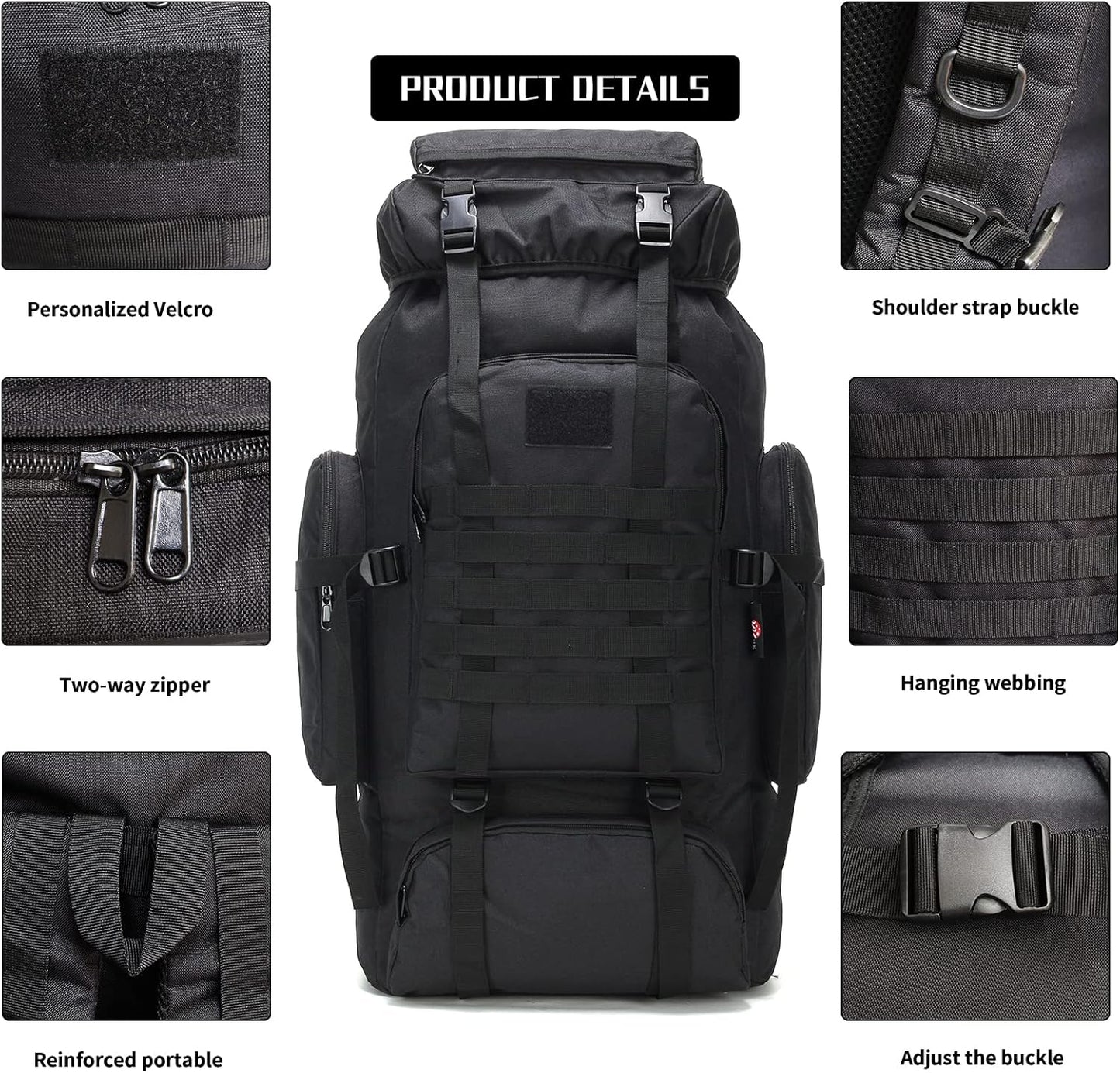 WildsHavens Explorer Hiking Backpack 70L