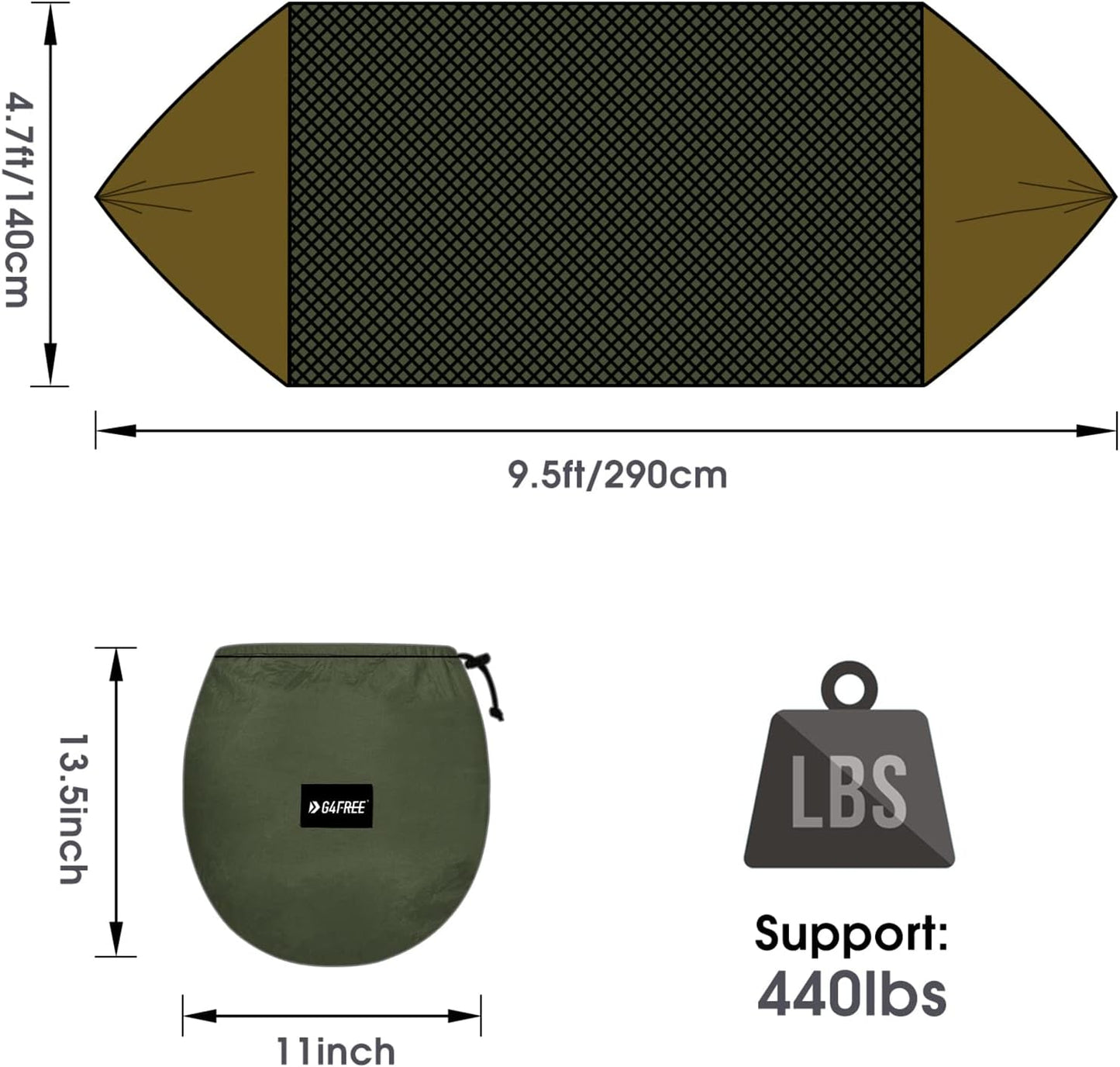 WildsHavens Premium Hammock with Mosquito Net
